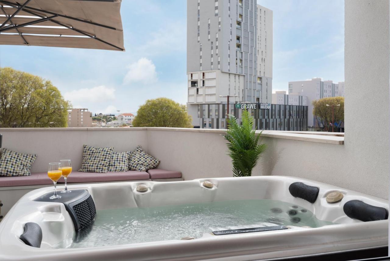 Glow Luxury Apartment With Terrace And Jacuzzi Сплит Экстерьер фото